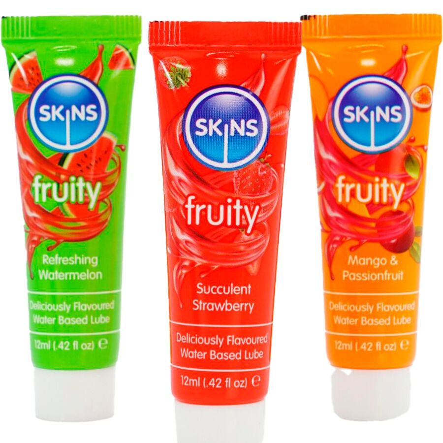 Skins-Kit Gleitgel Fruchtig Melone, Erdbeere und Mango 3 X 12 ml · Kosmetika & Aphrodisiaka (Bild 2)