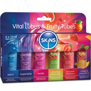 Skins-Vital & Fruity Kit Gleitgel 6 X 12 ml · Kosmetika & Aphrodisiaka