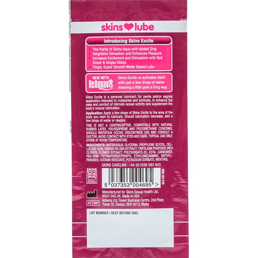 Skins-Gleitgel Base Wasser-Monodose 5 ml · Kosmetika & Aphrodisiaka (Bild 2)
