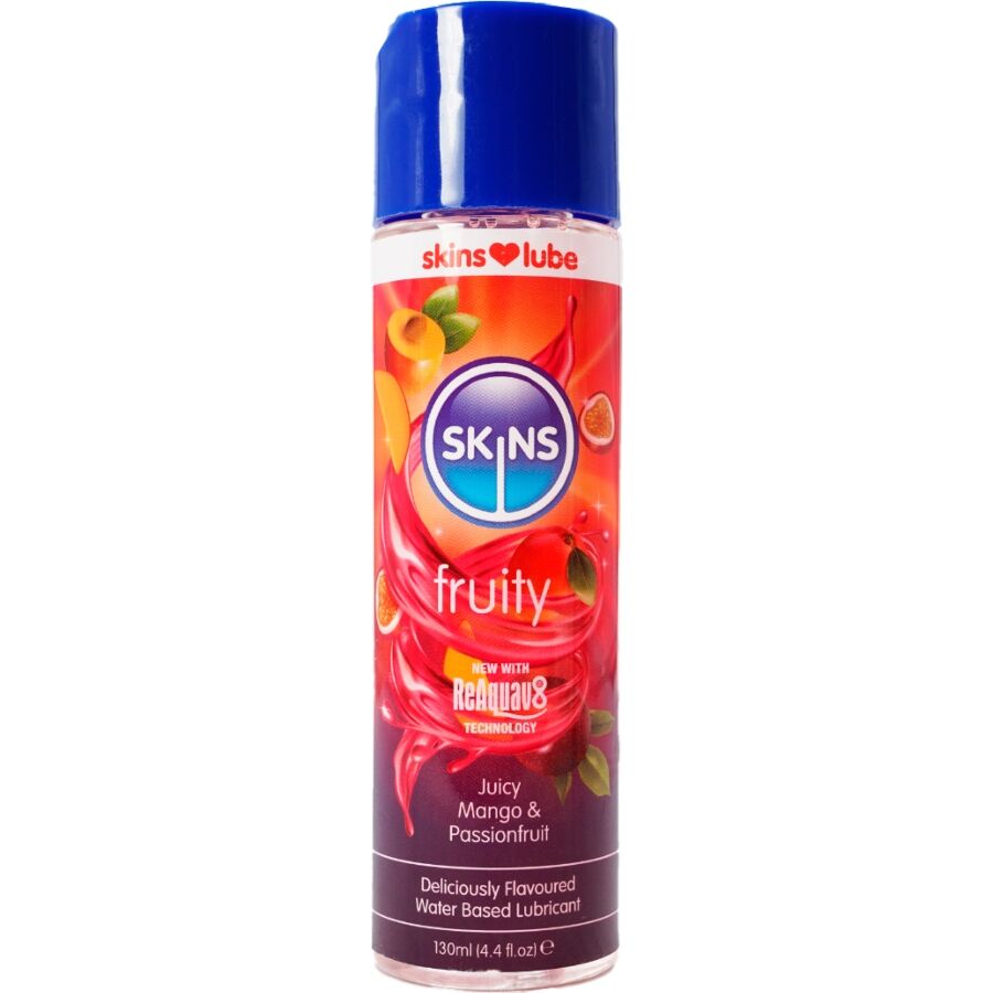 Skins-Mango-Gleitgel auf Wasserbasis und Passionsfrucht · Kosmetika & Aphrodisiaka