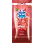 Skins-Gleitgel von Früchten auf Wasserbasis Erdbeeren Einzeldosis 5 ml · Kosmetika & Aphrodisiaka