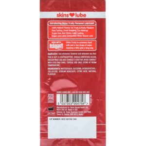 Skins-Gleitgel von Früchten auf Wasserbasis Erdbeeren Einzeldosis 5 ml · Kosmetika & Aphrodisiaka (Bild 2)