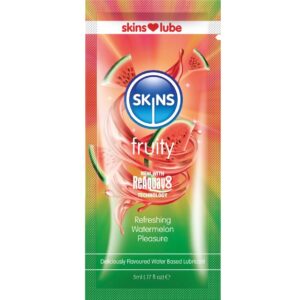 Skins-Gleitgel von Früchten auf Wasserbasis Melone Grün, Einzeldosis · Kosmetika & Aphrodisiaka