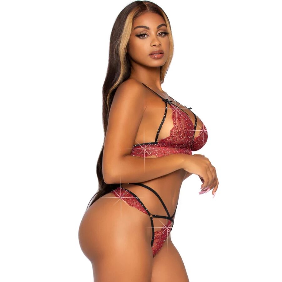 Leg Avenue-Set BH + Tanga Rand · Sexy Damen-Dessous (Bild 2)