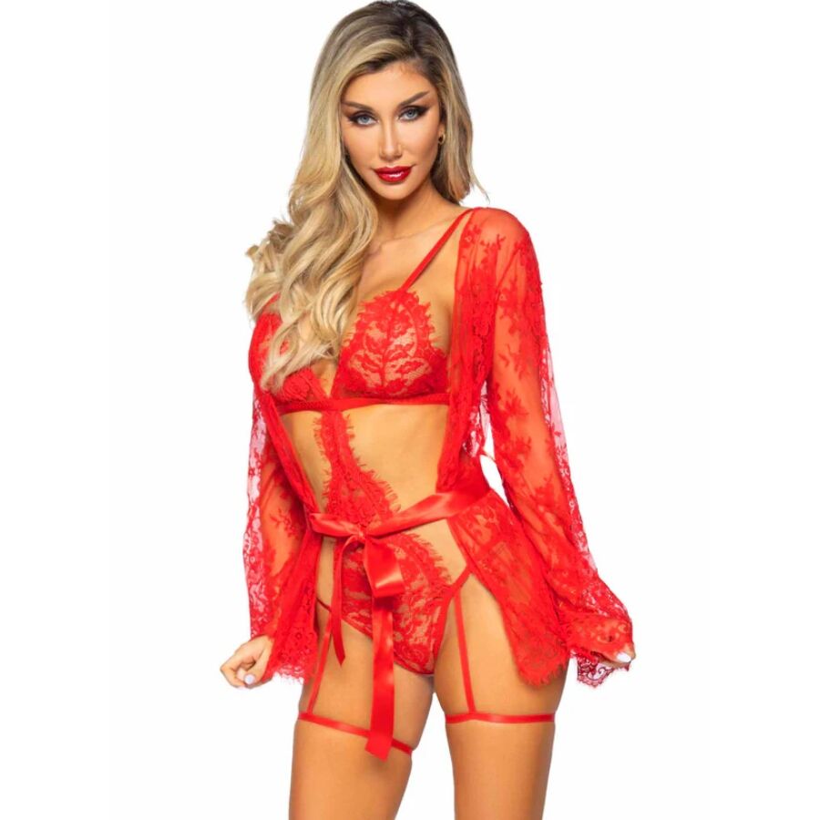 Leg Avenue-Set Body Teddy und Kleid, Rot · Spicy Dessous & Bodystockings
