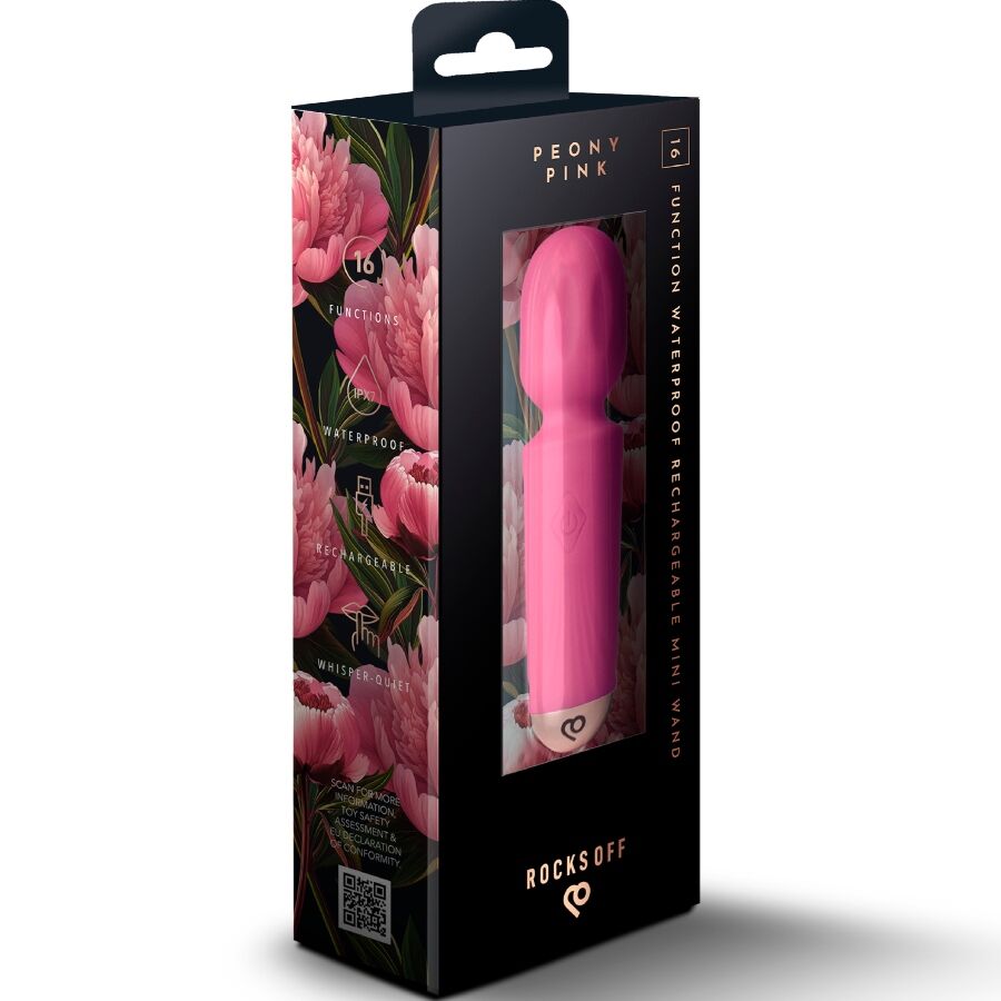 Rocks-Off-Black Tulip Mini Zauberstab Wiederaufladbar 16 Funktionen · Vibratoren (Bild 6)