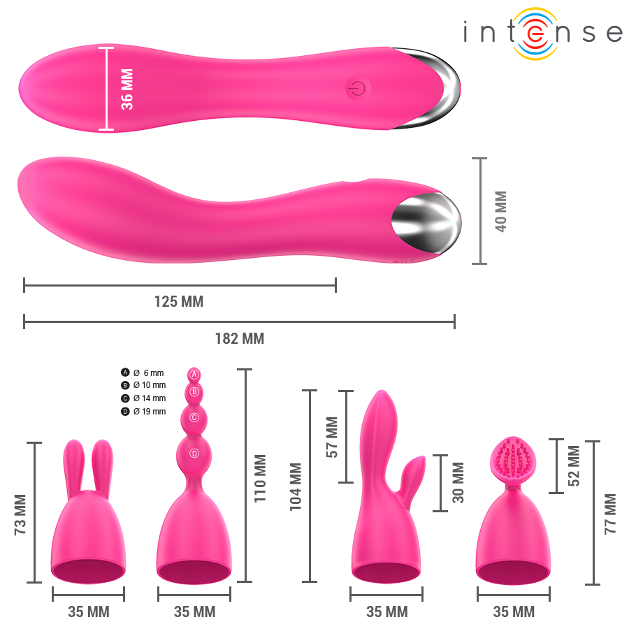 Intense High Tech-Liebe Vibrator mit 20 Modi und Köpfen · Vibratoren (Bild 3)