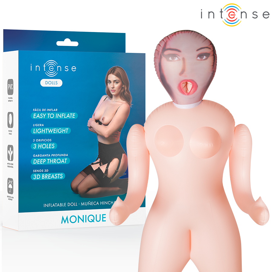 Intense Bodies & Masturbators-Monique Aufblasbare Liebespuppe mit drei Öffnungen