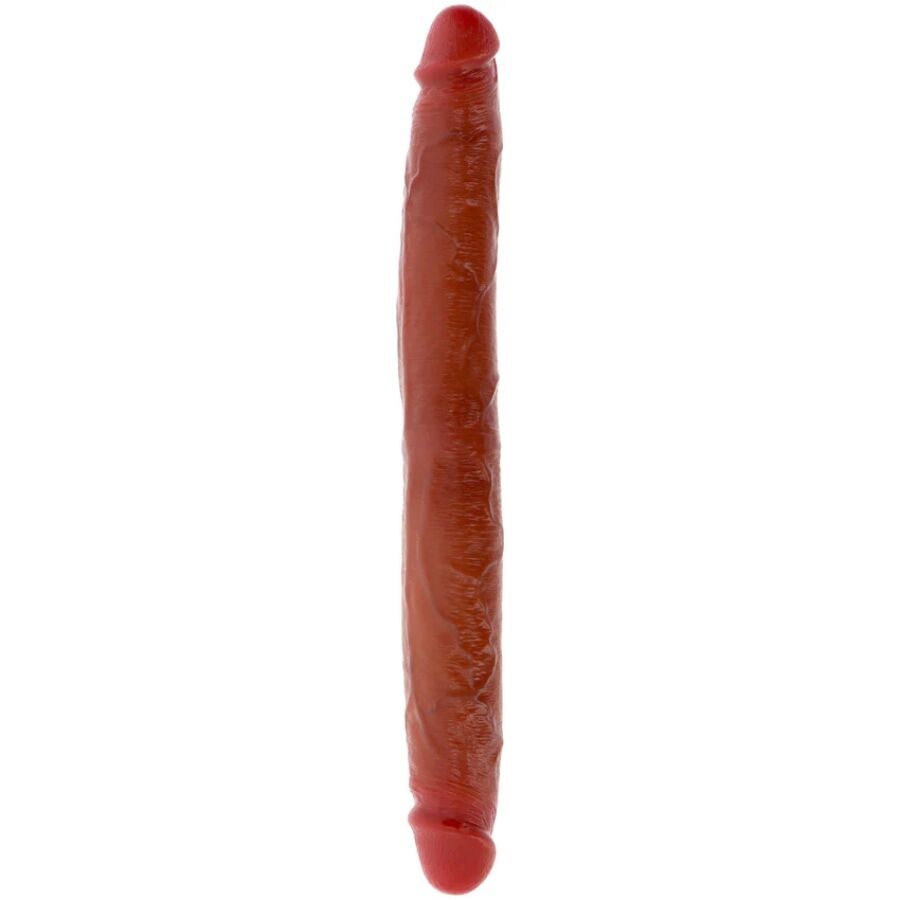 Get Real-Doppel-Dildo aus Silikon Karamell 35 cm