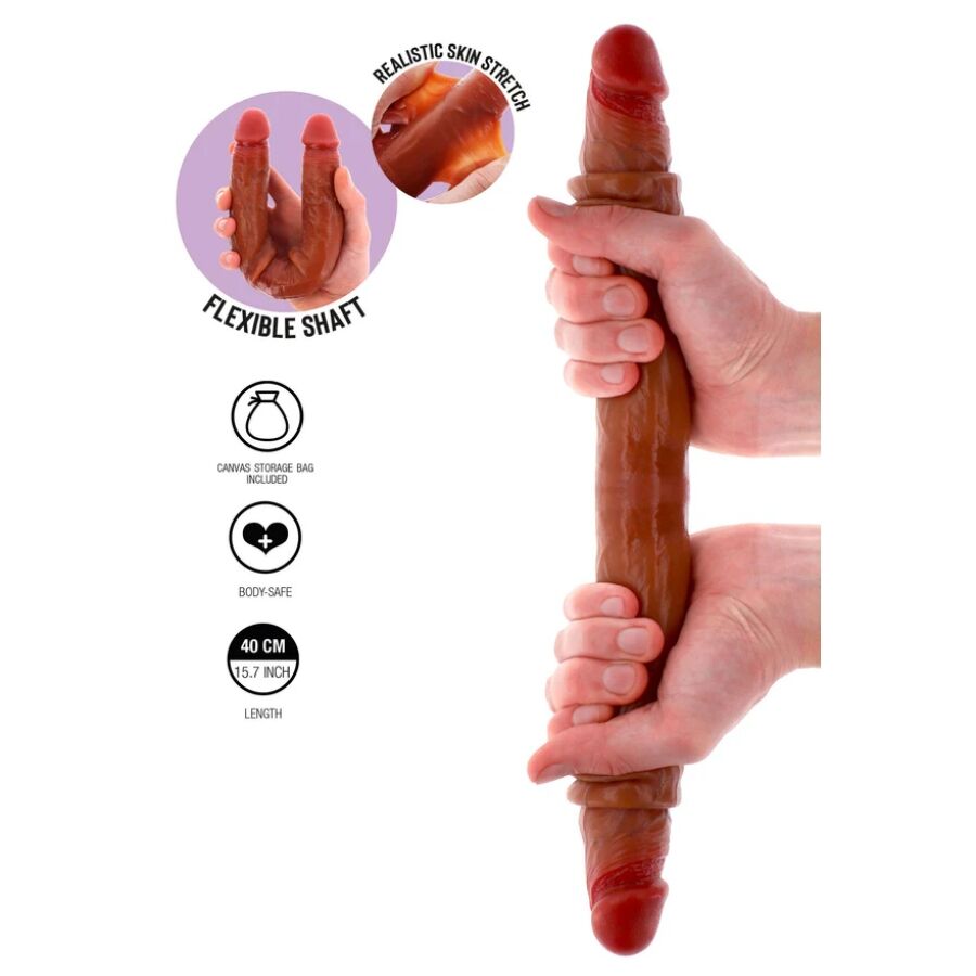 Get Real-Doppel Dildo aus Silikon mit Preput Mobile Caramel, 40 cm · Sextoys (Bild 2)