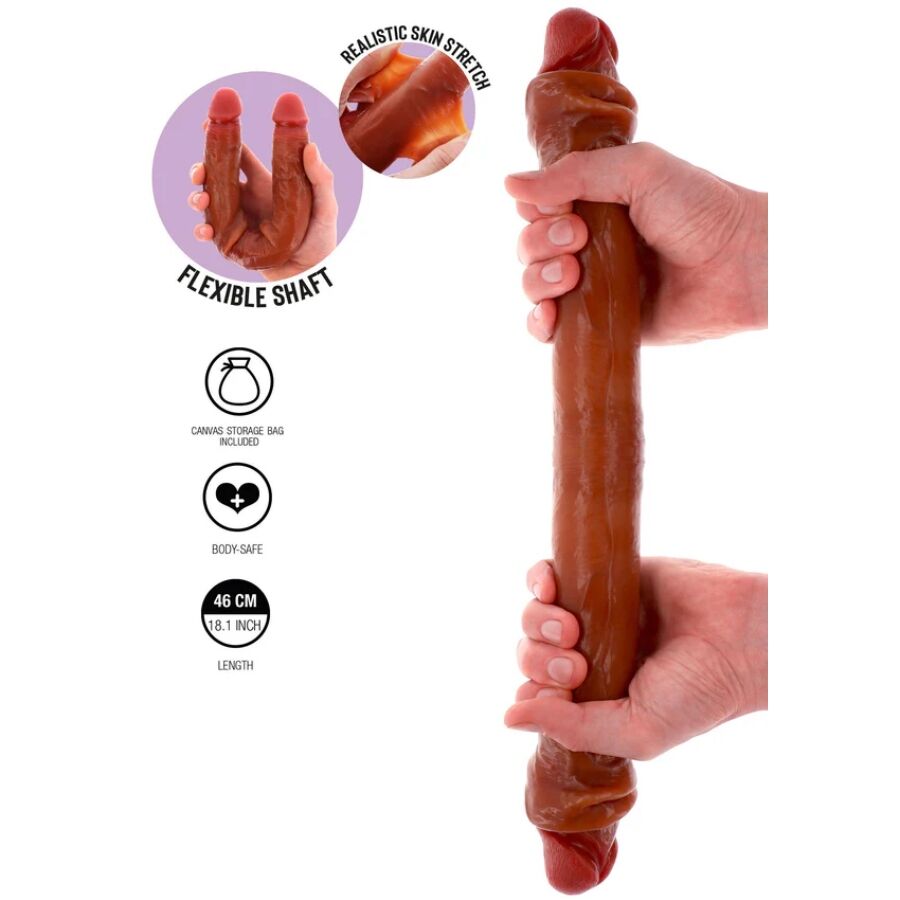 Get Real-Dildo Doppel in Silikon Caramel, 46 cm · Sextoys (Bild 2)