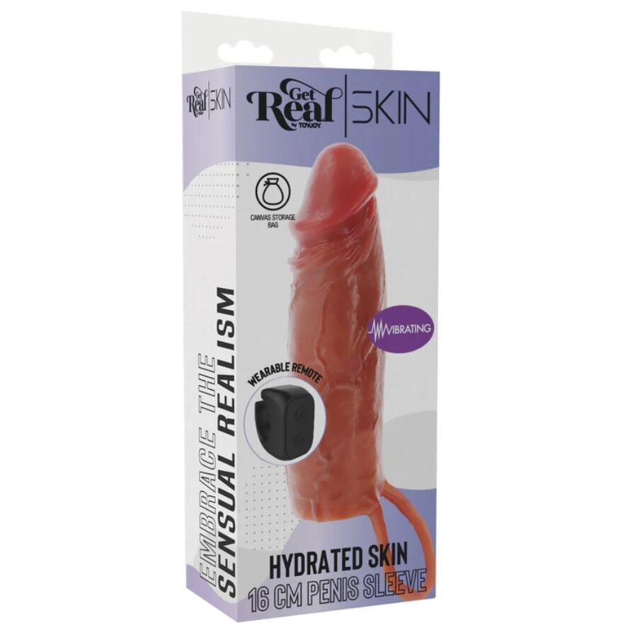 Get Real-Hydrated Skin Penishülle Silikon Caramel Vibrator – 16 · Sextoys (Bild 5)