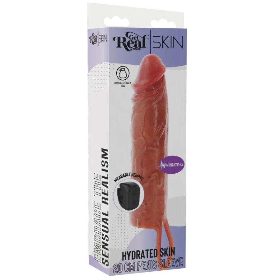 Get Real-Hydrated Skin Penishülle Vibrator in Silikon, Caramel, 20 · Sextoys (Bild 5)