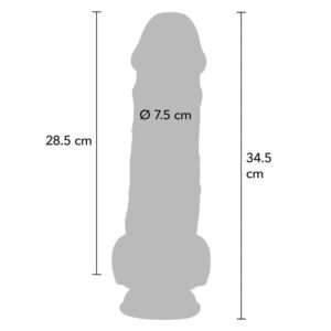 Get Real-Deluxe Realistischer Penis mit Extra-Texte Häufig 34.5 cm · Sextoys (Bild 2)