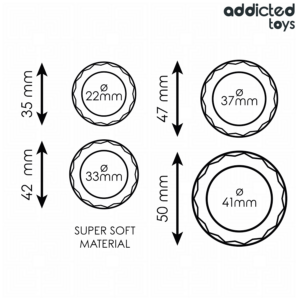 Addicted Toys-Set von strukturierten Penis Ringen 4 Größe Silikon · Sextoys (Bild 5)