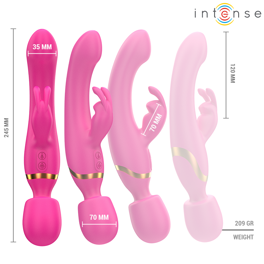 Intense High Tech-Winona Vibrator Double Rabbit & Wand-Silikon · Vibratoren (Bild 8)