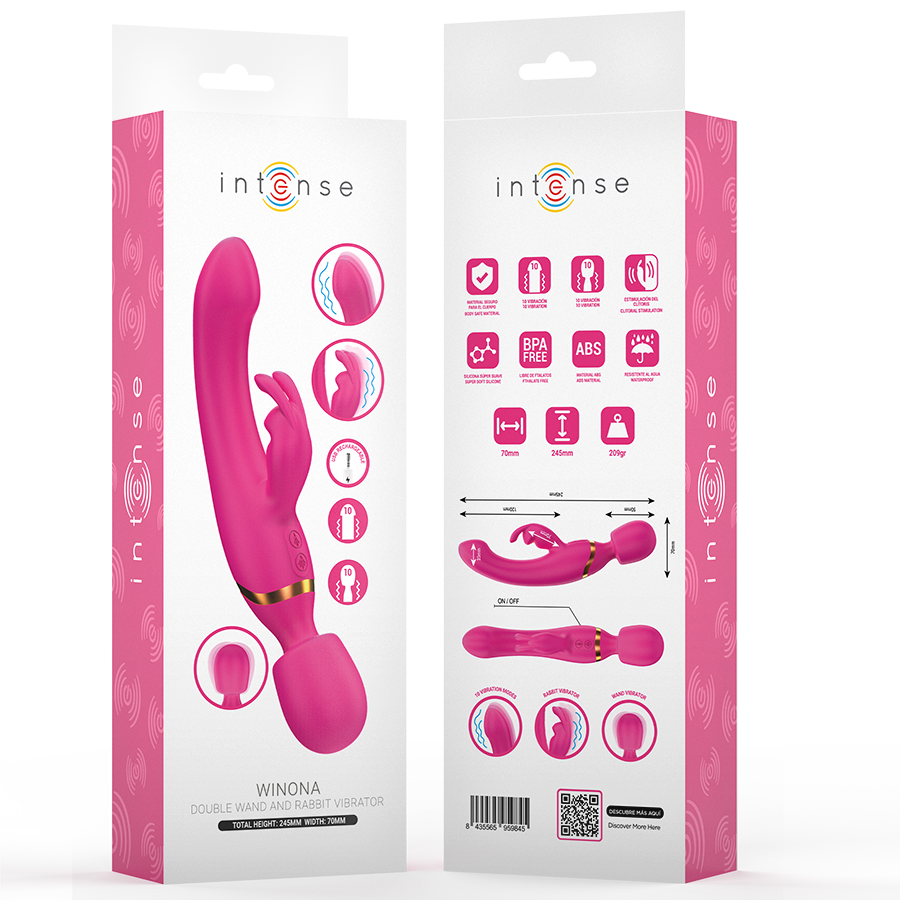 Intense High Tech-Winona Vibrator Double Rabbit & Wand-Silikon · Vibratoren (Bild 4)