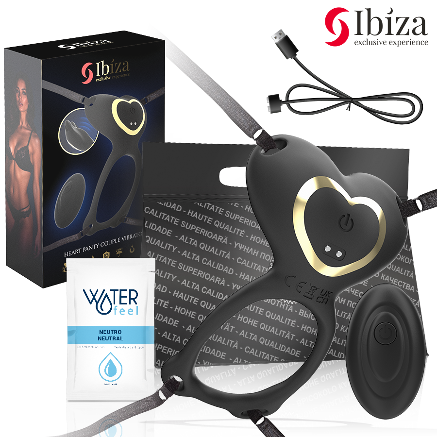 Ibiza Technology-Herz-Slip mit Vibrator für Paare