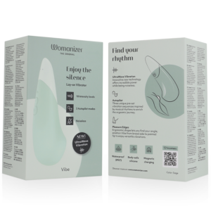 Womanizer-Vibe Lay-on Silent Vibrator Sage-Silikon, 10 Geschwindigkeiten · Vibratoren (Bild 7)