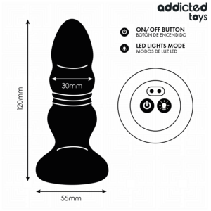 Addicted Toys-Analplug mit Impulsen und Vibrationen, Fernbedienung · Sextoys (Bild 6)