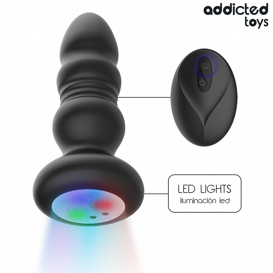 Addicted Toys-Analplug mit Impulsen und Vibrationen, Fernbedienung · Sextoys (Bild 2)