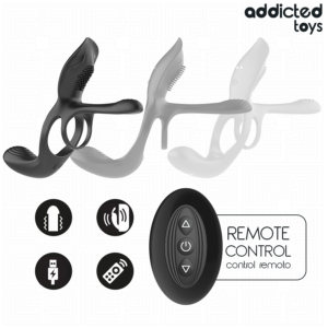 Addicted Toys-Doppel Penis Ring mit Stimulator · Sextoys (Bild 5)