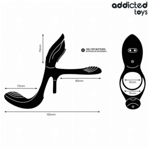 Addicted Toys-Doppel Penis Ring mit Stimulator · Sextoys (Bild 6)