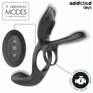 Addicted Toys-Doppel Penis Ring mit Stimulator · Sextoys (Bild 3)