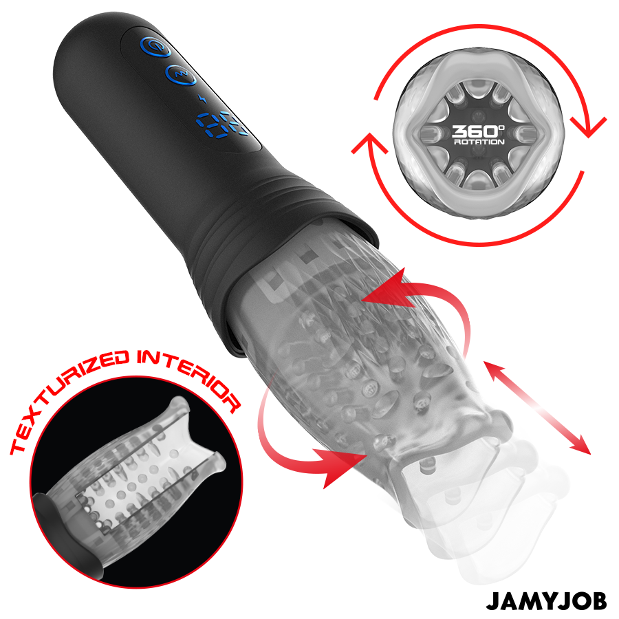 Jamyjob-Blow-r Masturbator in Spinta und Drehung-10 Geschwindigkeiten · Sextoys (Bild 3)
