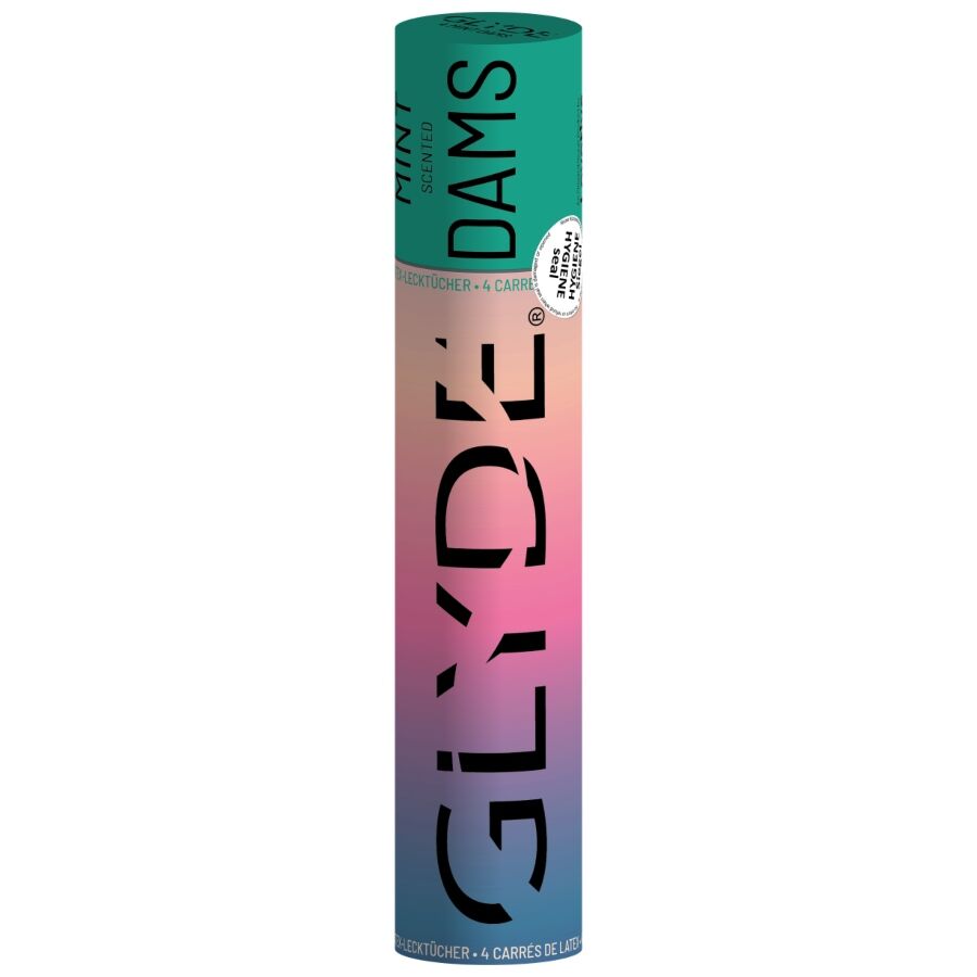 Sheer Glyde-Dams Latex-Lecktuch für Oralsex, Minze, 4 Stk.