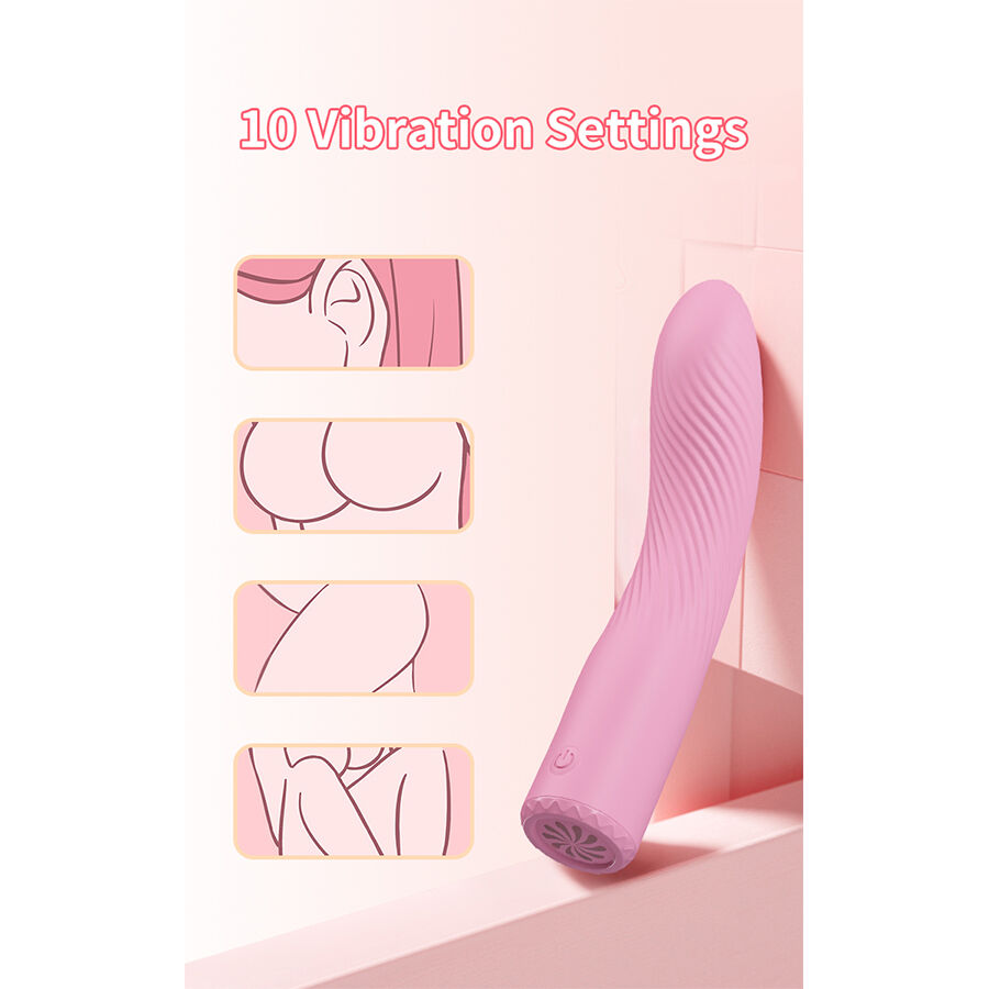 High Tech-Kisell Vibrator Punkt G Rosa-Silikon, 10 Geschwindigkeiten · Vibratoren (Bild 2)