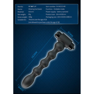 Mr Play-Vibrator anal mit Perlen Massage-Silikon, 10 Geschwindigkeiten · Sextoys (Bild 4)