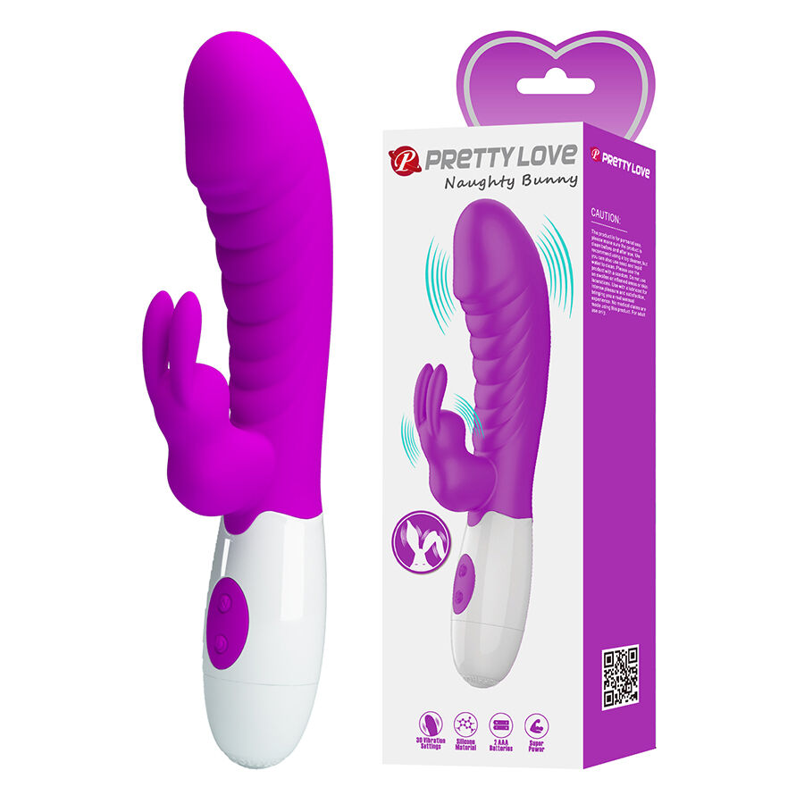 High Tech-Naughty Bunny Vibrator Lila-Silikon, 12 Geschwindigkeiten · Vibratoren (Bild 6)