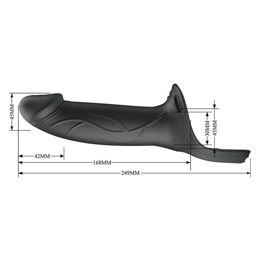 Harness Collection-Landon Black Strap-on Vibrator-Silikon · Sextoys (Bild 6)