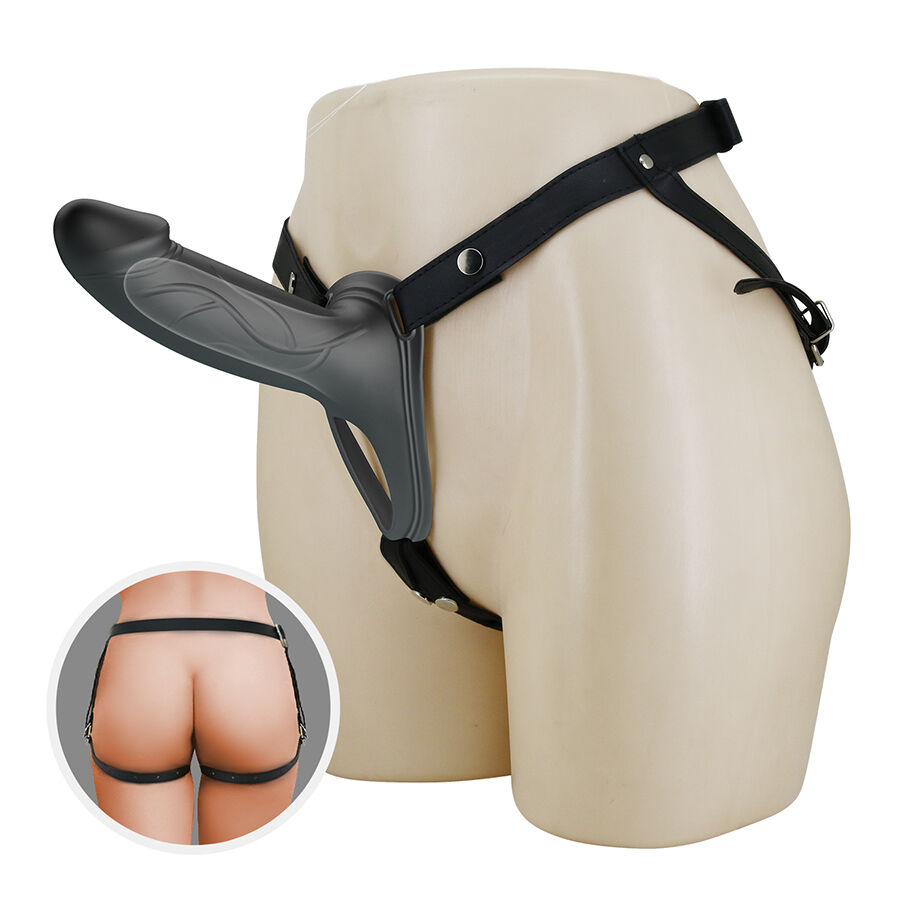 Harness Collection-Landon Black Strap-on Vibrator-Silikon · Sextoys (Bild 7)