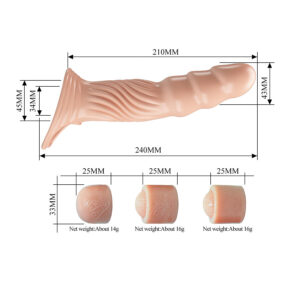 For Him-Strukturierte Penis-Kappe mit TPE-Extendern, still · Sextoys (Bild 4)