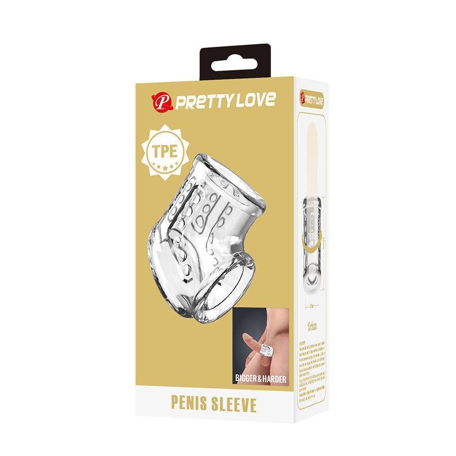 For Him-Penishülle Kurz Transparent für Penis-TPE, Wasserdicht · Sextoys (Bild 7)