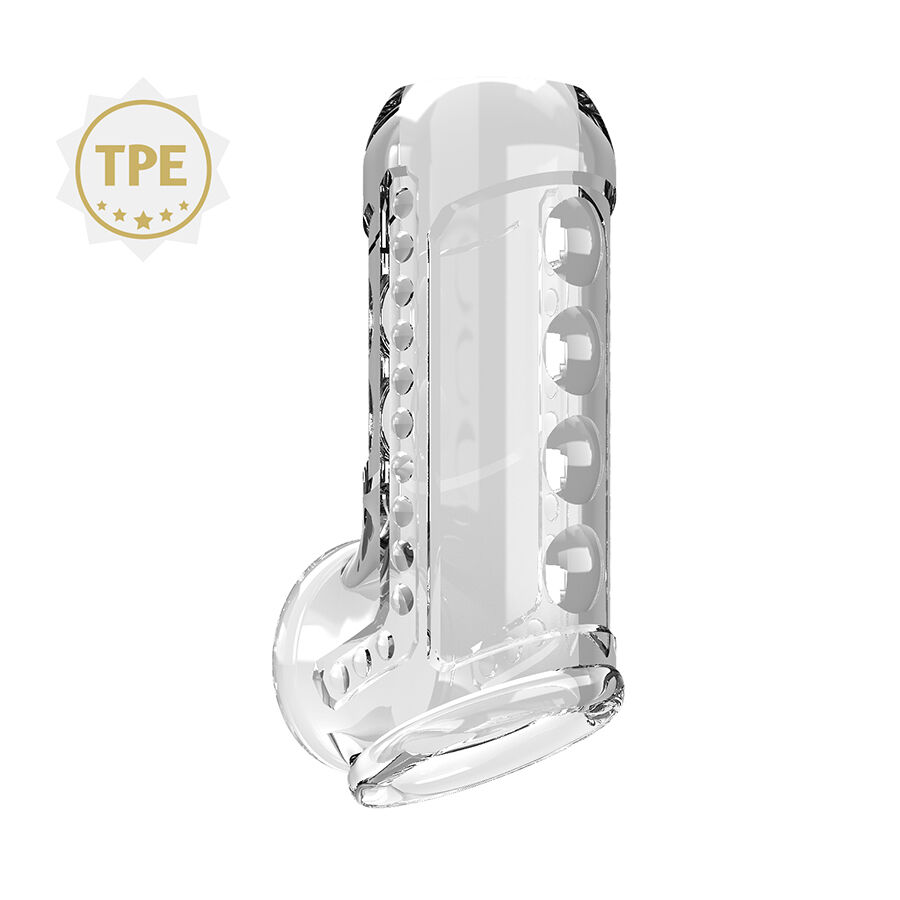 For Him-Transparent-Kappe Textured für Penis-TPE, Wasserdicht · Sextoys (Bild 4)