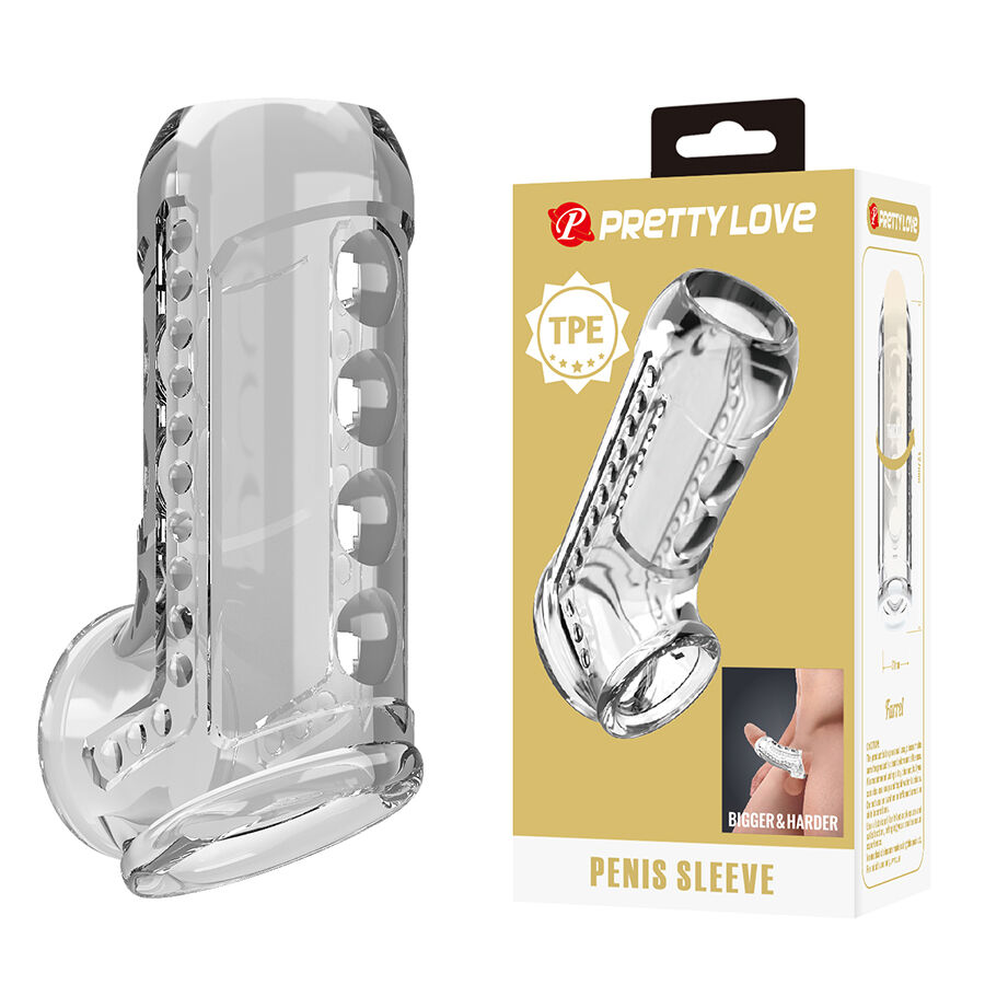 For Him-Transparent-Kappe Textured für Penis-TPE, Wasserdicht · Sextoys (Bild 2)