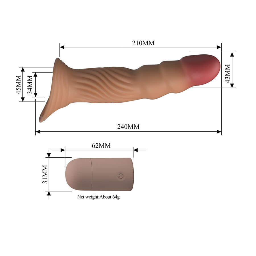 For Him-Penishülle Textured Penis Vibration · Sextoys (Bild 7)