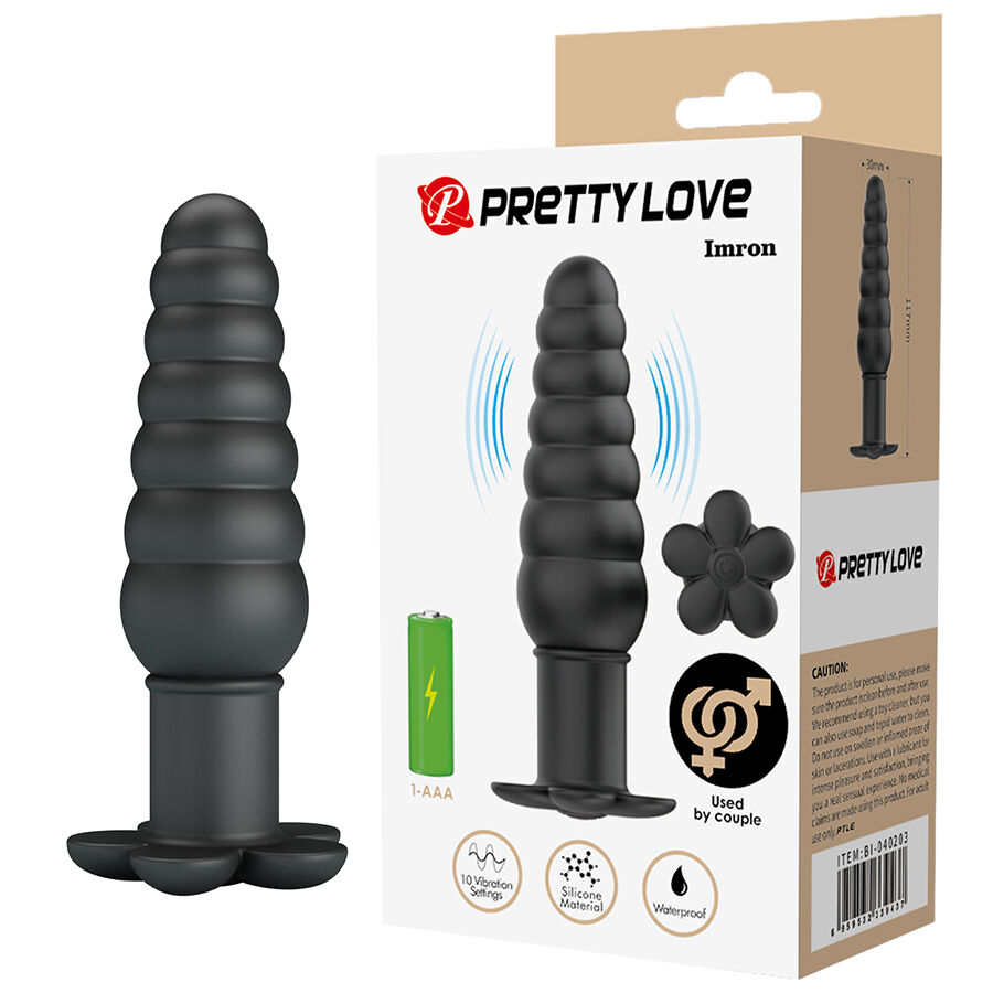 Anal Toys-Imron Analplug Vibrante, 10 Modi, Schwarz-Silikon, 10 · Sextoys (Bild 6)
