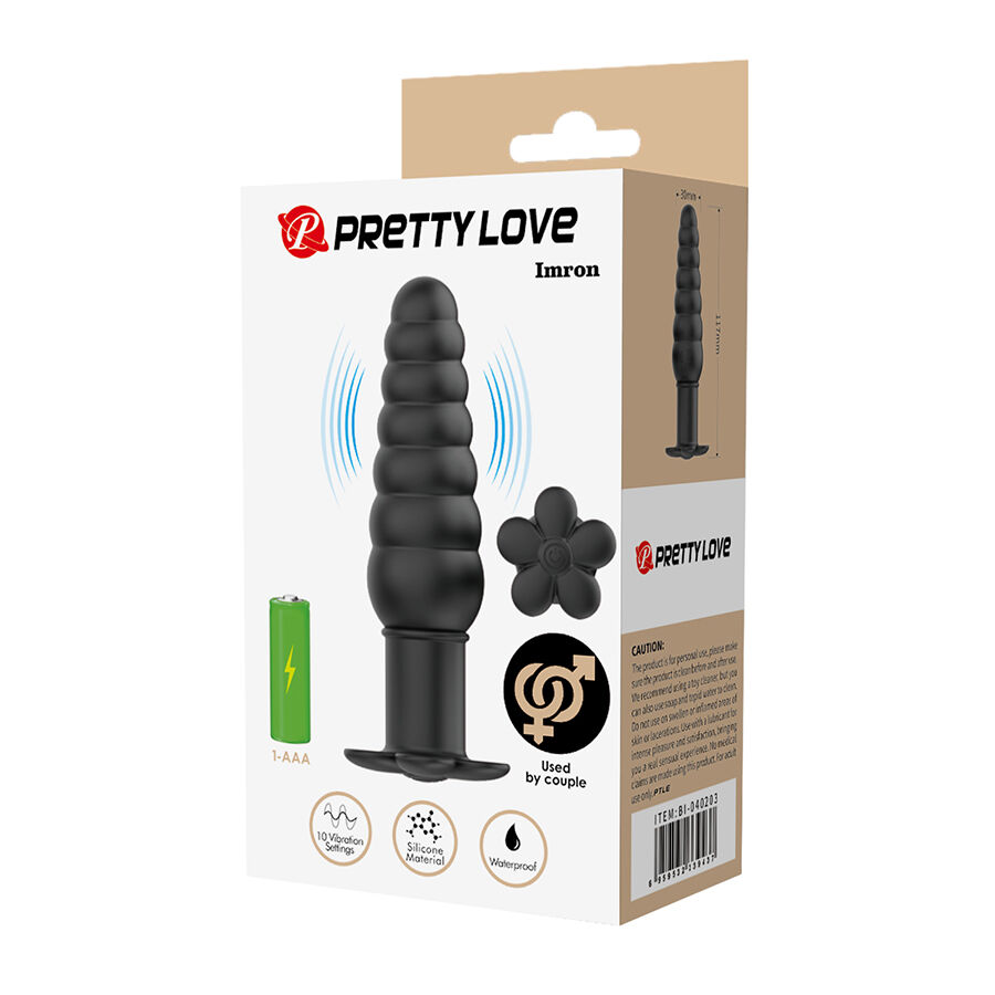 Anal Toys-Imron Analplug Vibrante, 10 Modi, Schwarz-Silikon, 10 · Sextoys (Bild 5)
