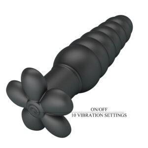 Anal Toys-Imron Analplug Vibrante, 10 Modi, Schwarz-Silikon, 10 · Sextoys (Bild 3)