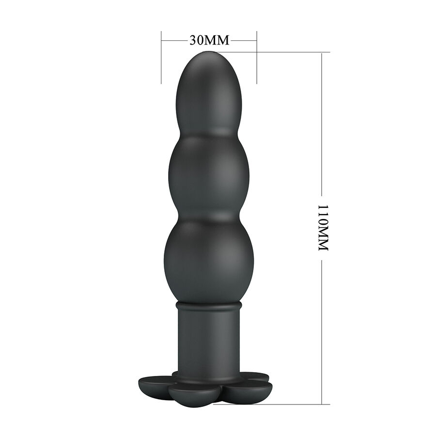 Anal Toys-Pretty Love Jadier Analplug Vibrante, Schwarz-Silikon · Sextoys (Bild 3)