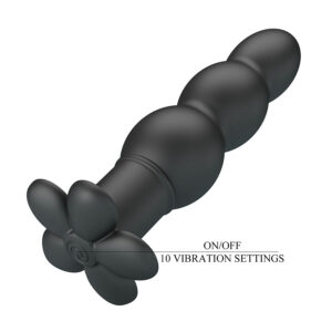 Anal Toys-Pretty Love Jadier Analplug Vibrante, Schwarz-Silikon · Sextoys (Bild 4)