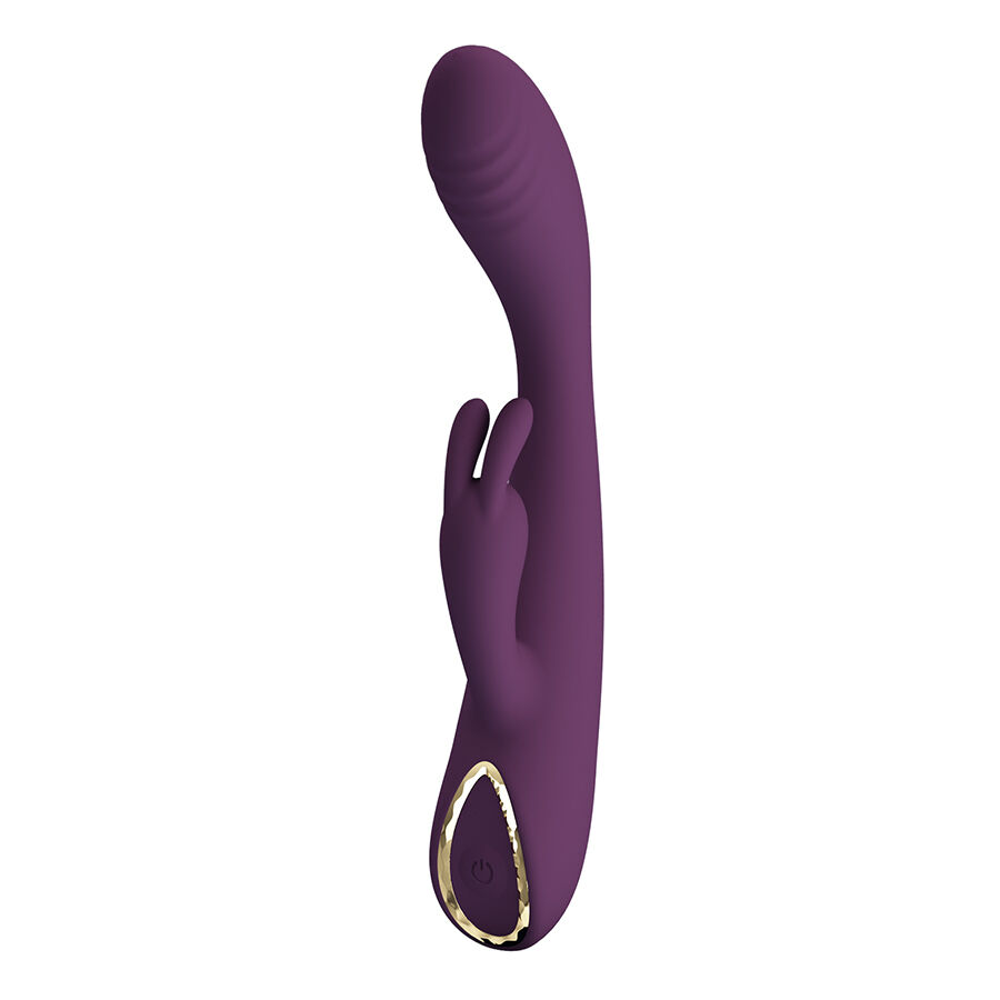 High Tech-Emma Rabbit Violet Vibrator mit Stimulator-Silikon, 10 · Vibratoren (Bild 3)