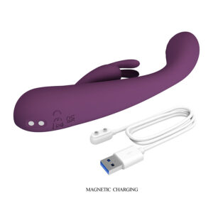 High Tech-Emma Rabbit Violet Vibrator mit Stimulator-Silikon, 10 · Vibratoren (Bild 7)