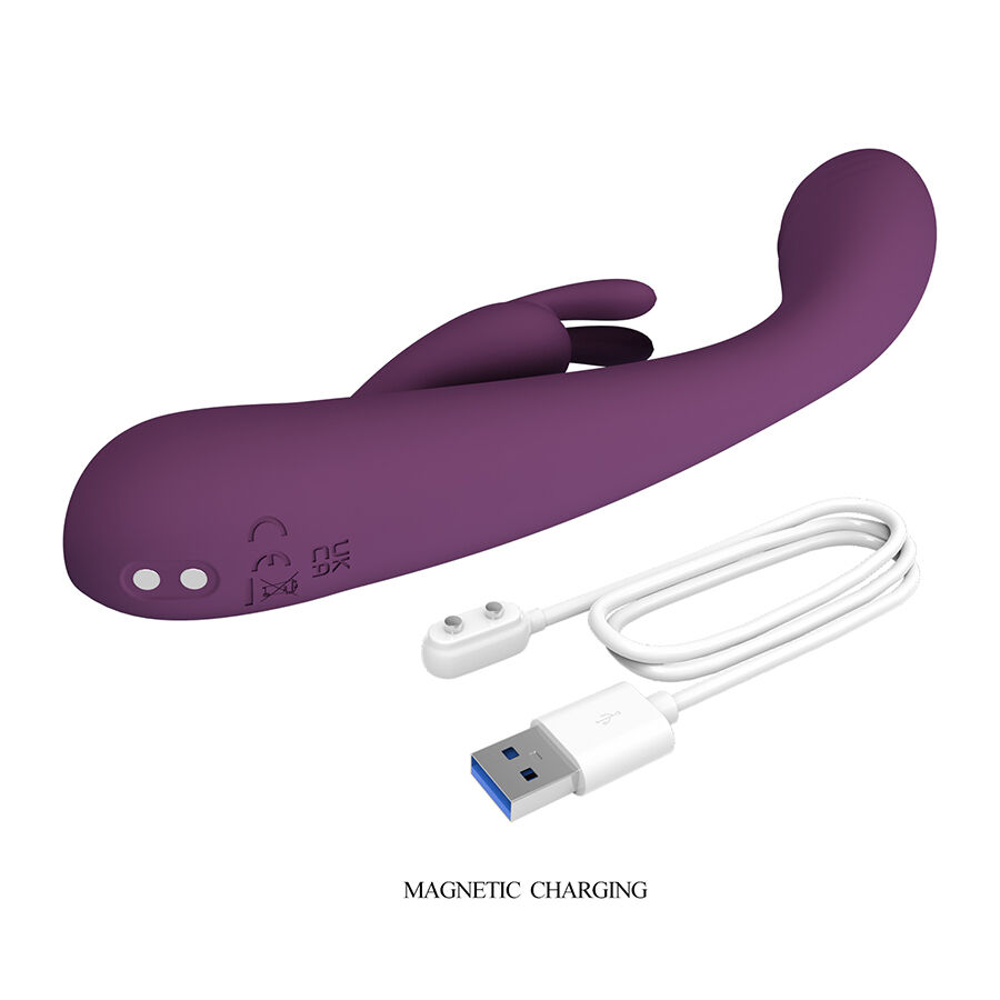 High Tech-Emma Rabbit Violet Vibrator mit Stimulator-Silikon, 10 · Vibratoren (Bild 7)