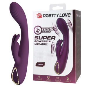 High Tech-Emma Rabbit Violet Vibrator mit Stimulator-Silikon, 10 · Vibratoren (Bild 9)