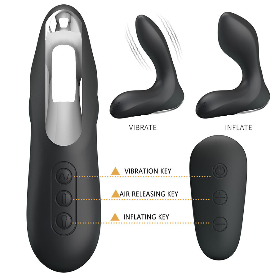 Mr Play-Prostatamassage mit Vibration und Fernbedienung-Silikon, 12 · Sextoys (Bild 5)
